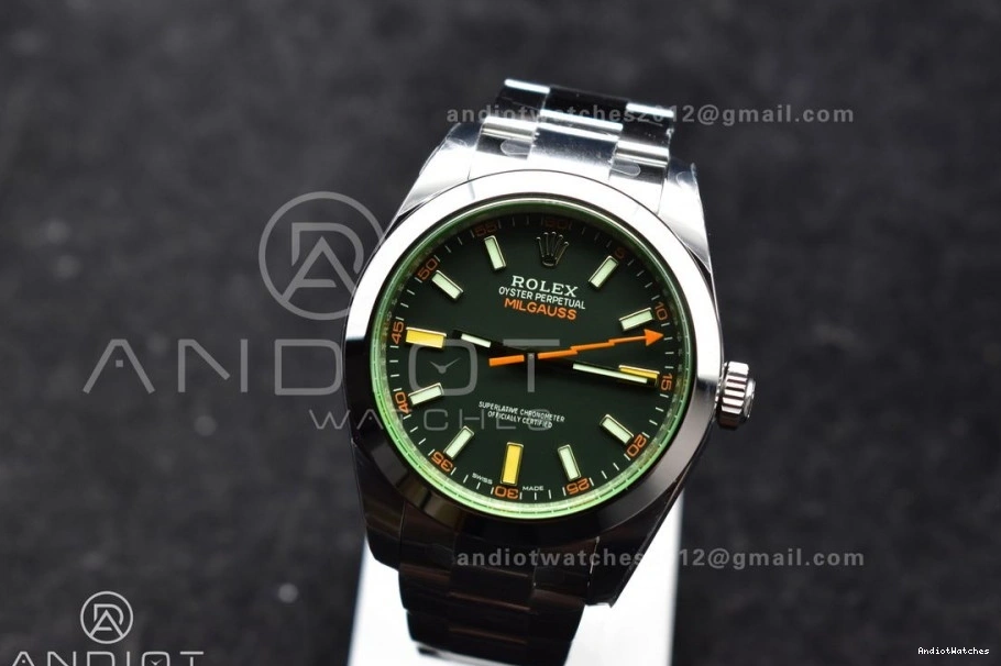 on SS Dial 914 1:1 GV VSF OdorResistant 904L Sapphire Black Edition Bracelet SS SA Milgauss Best Real Green 904L 116400 0511